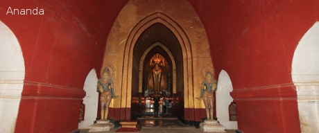 Inside Ananda Temple in Bagan