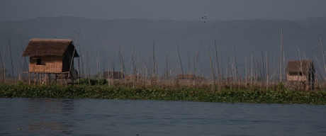 A floating hut in Inle.