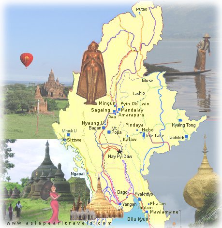 Visit Myanmar Map