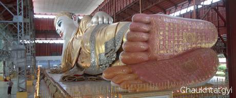 Reclining Buddha Image at Chaukhtatgyi Pagoda