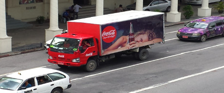 Coca Cola Truck at Yangon