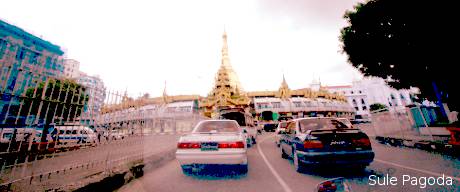 Sule Pagoda in downtown Yangon
