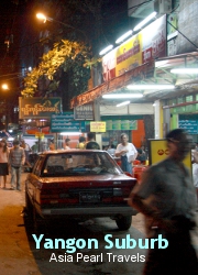 Yangon Suburb at Night.